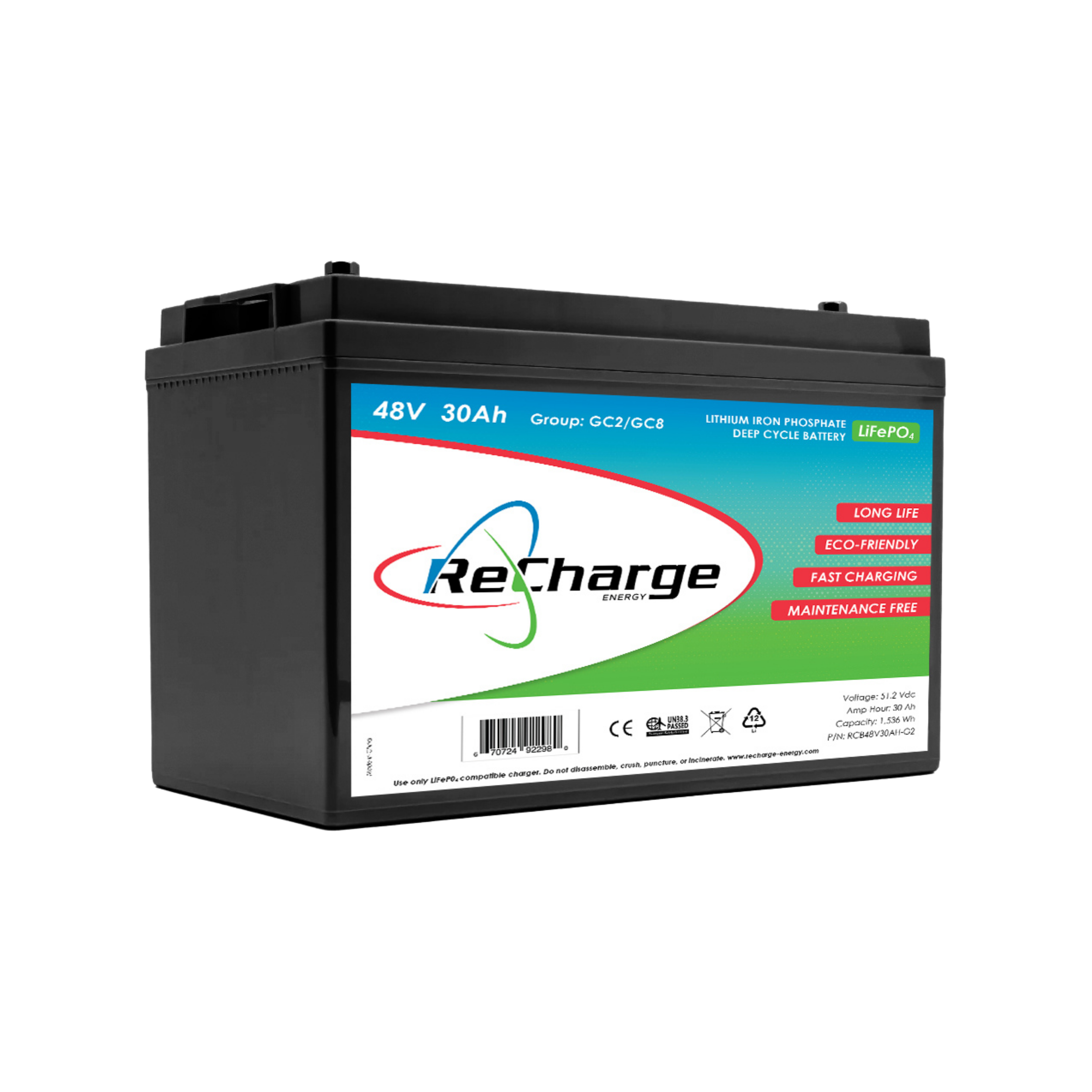 48V LiFePO4 Deep Cycle Battery – ReCharge Energy